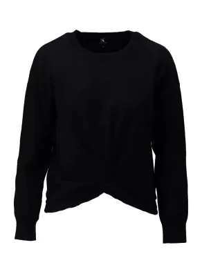 Pull ronde hals met knoop