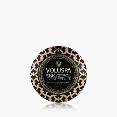 Mini Tin Candle Pink Citron Grapefruit