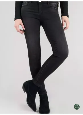 Jeans ultra pulp slim Bari high waist 7/8th black N°1