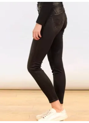 Jeans ultra pulp slim Bari high waist 7/8th black N°1