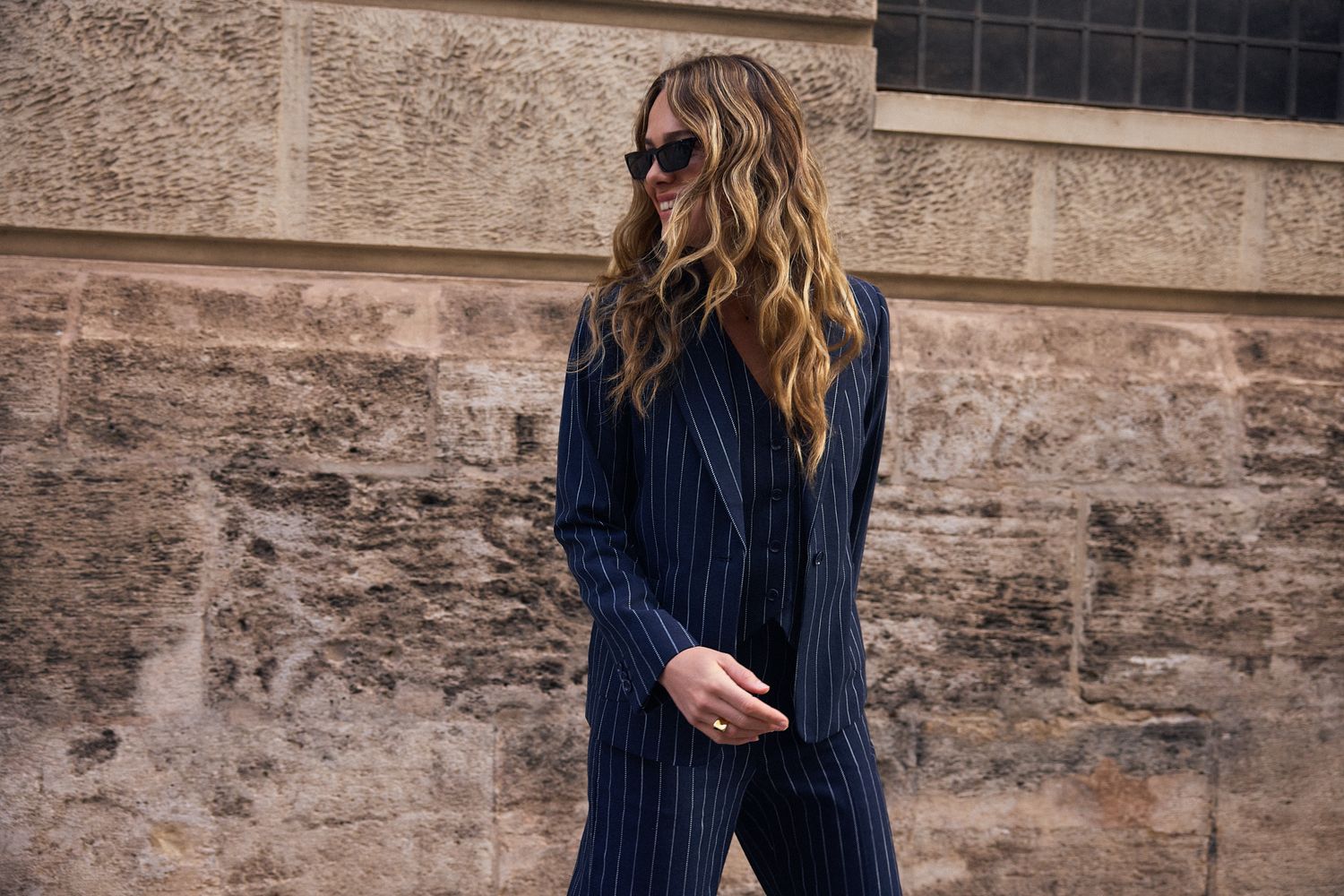 Pinstripe Blazer