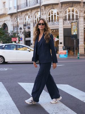 Pinstripe Pants Wide Leg