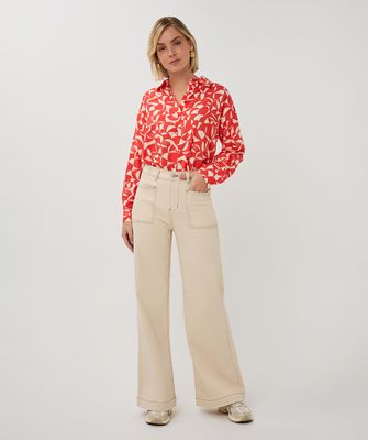 Blouse wide Scarlet Graphic