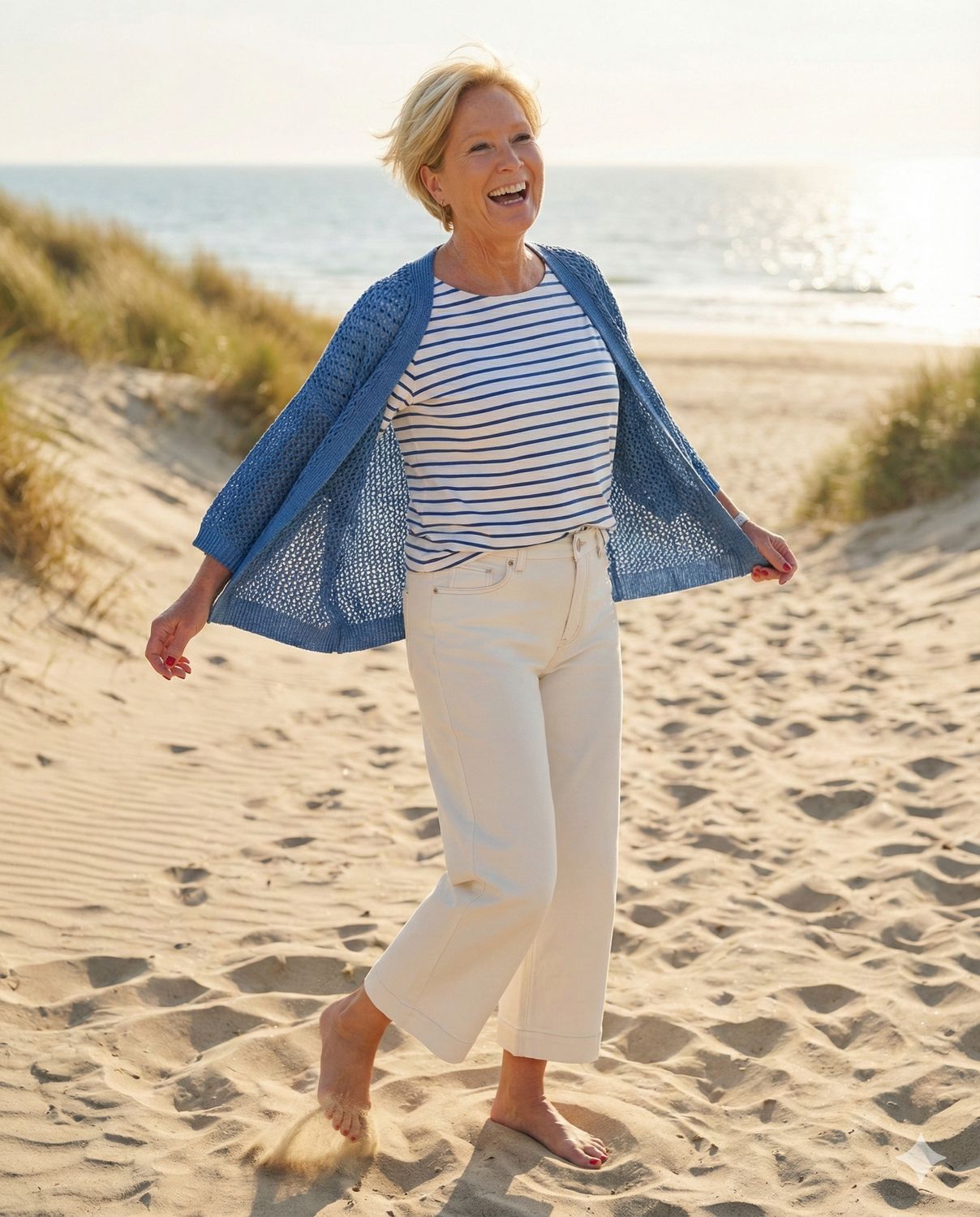 Terry Stripe Short Sleeve