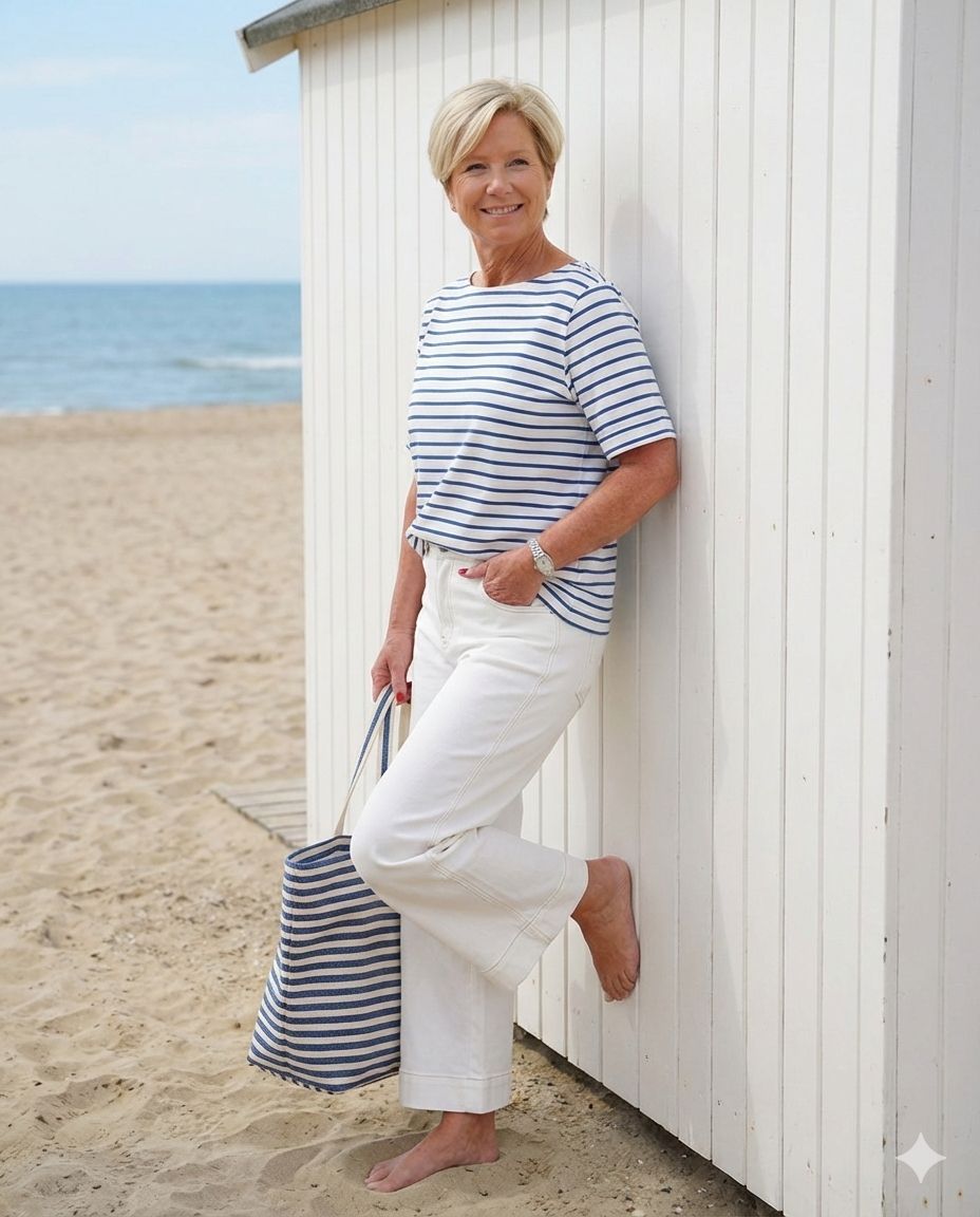 Conny Fancy Stitching Off White L26