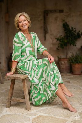 Maxi dress with print