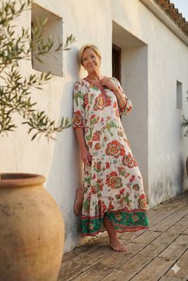 Maxi dress with print