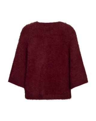 Cardigan fuzzy poncho