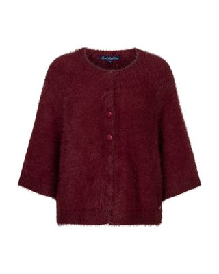 Cardigan fuzzy poncho