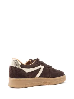 Liva | Sneaker Dark Brown/Gold
