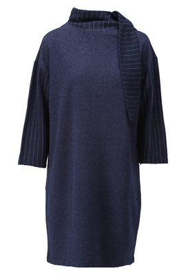 Korte jurk met krijtstreep fantasie