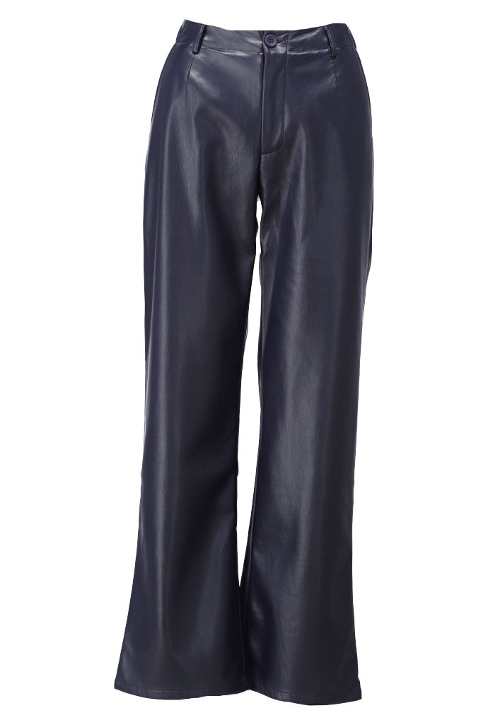 Broek in lederlook