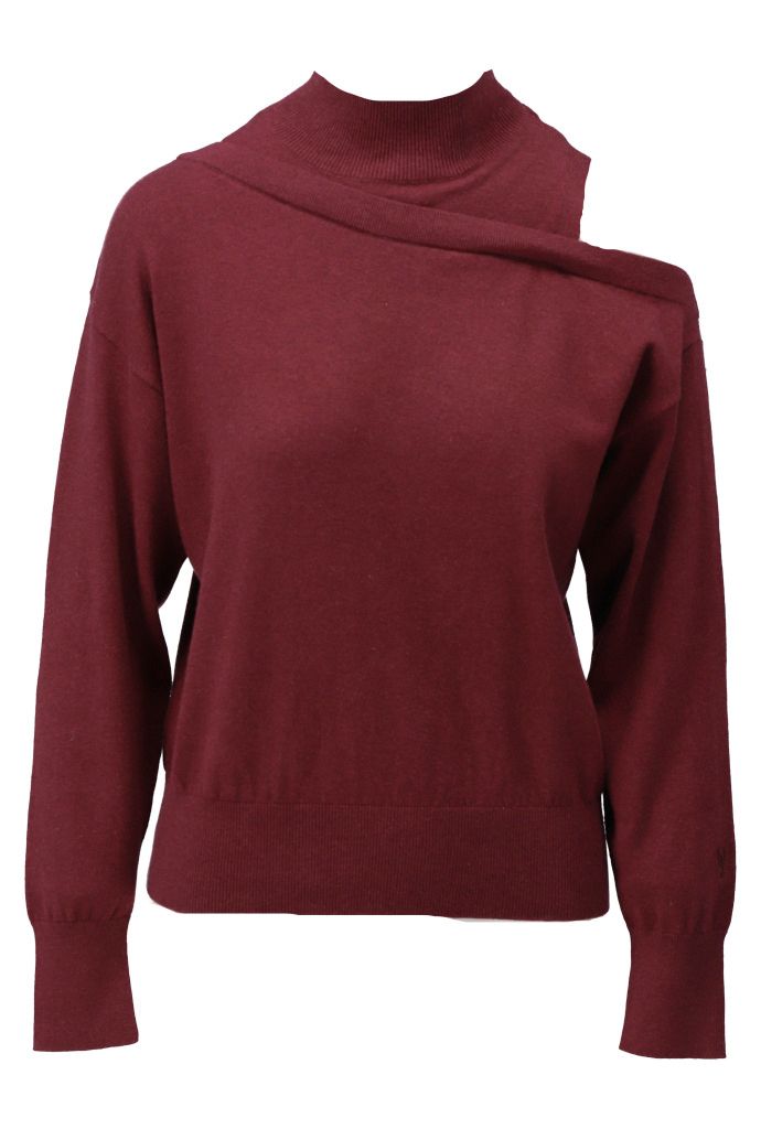 Pullover opstaande kraag &amp; off shoulder