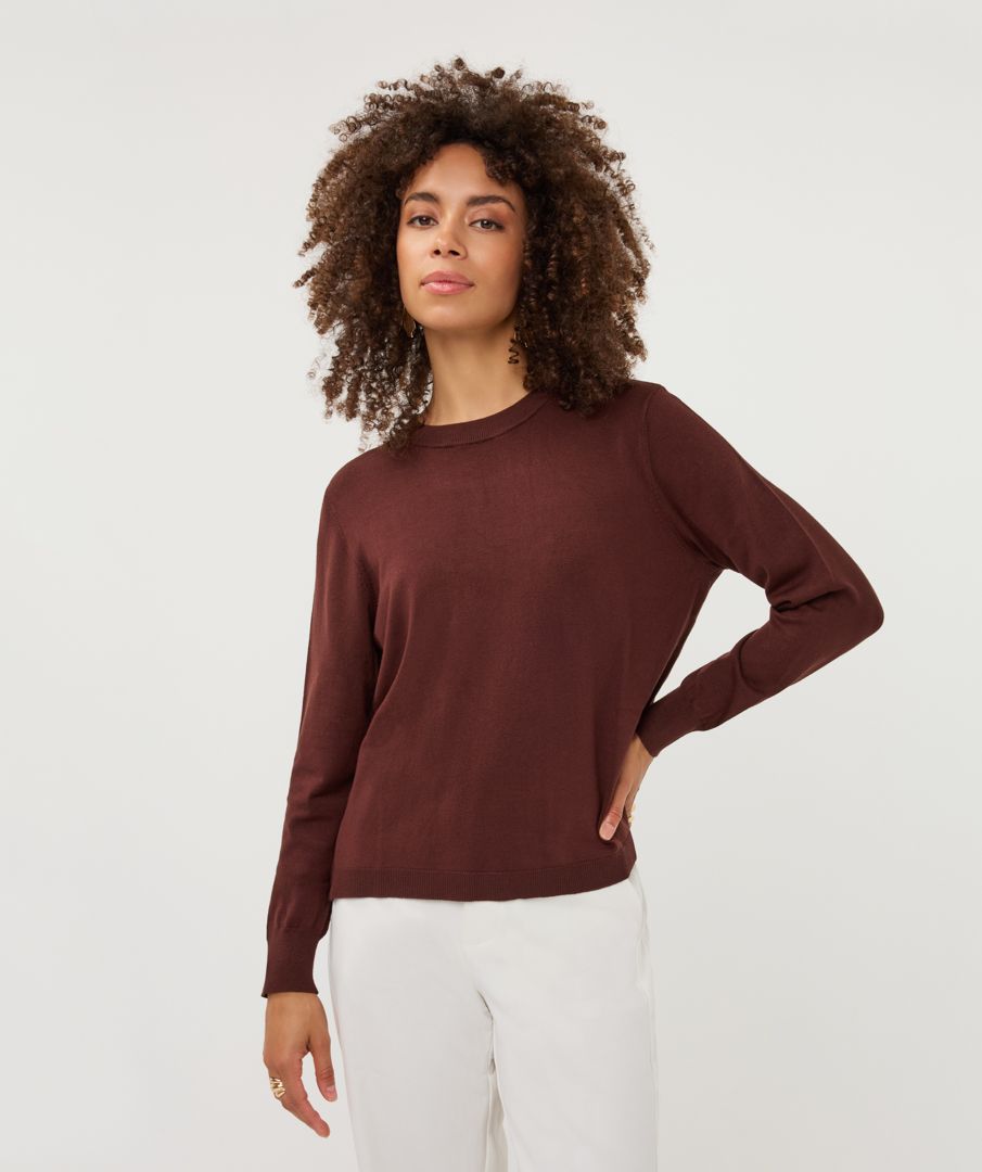 Sweater round neck basic knit