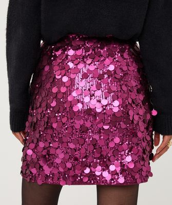 Skirt short big sequins
