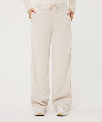 Trousers wide leg ribcord