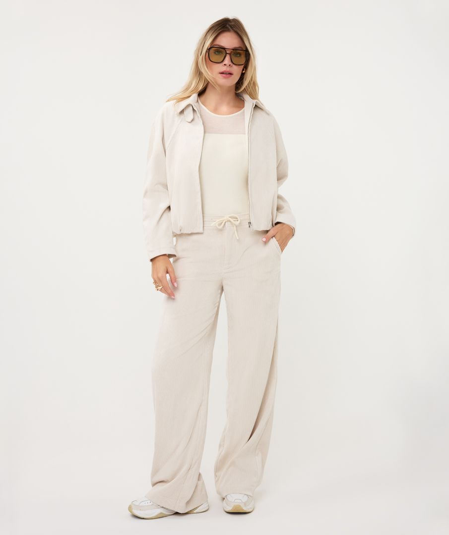 Trousers wide leg ribcord