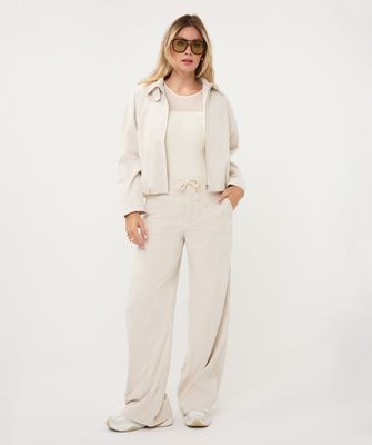 Trousers wide leg ribcord