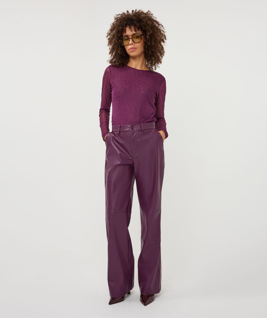 Trousers wide PU