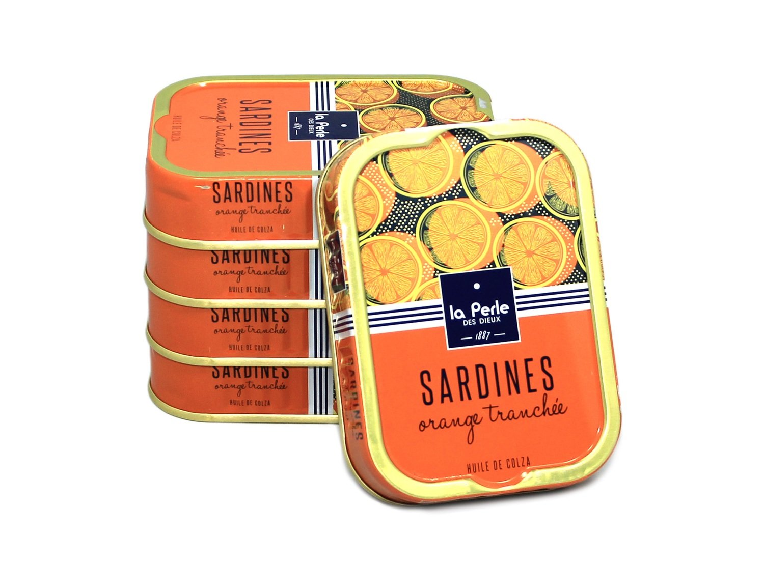 La Perle des Dieux Sardines Orange Tranchée La Perle des Dieux Sardines Orange Tranchée