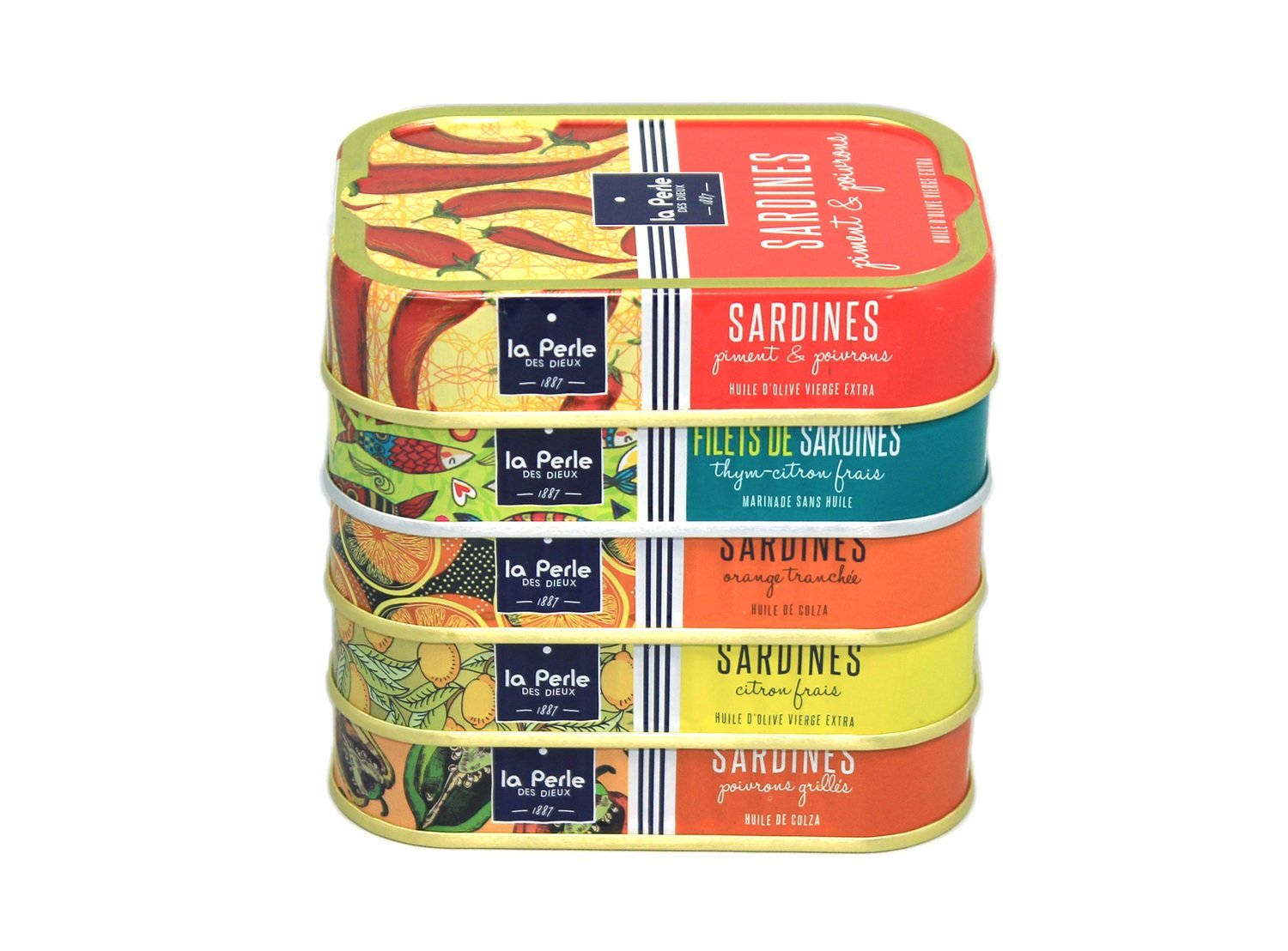 La Perle des Dieux Sardines met verschillende smaken La Perle des Dieux Sardines met verschillende smaken