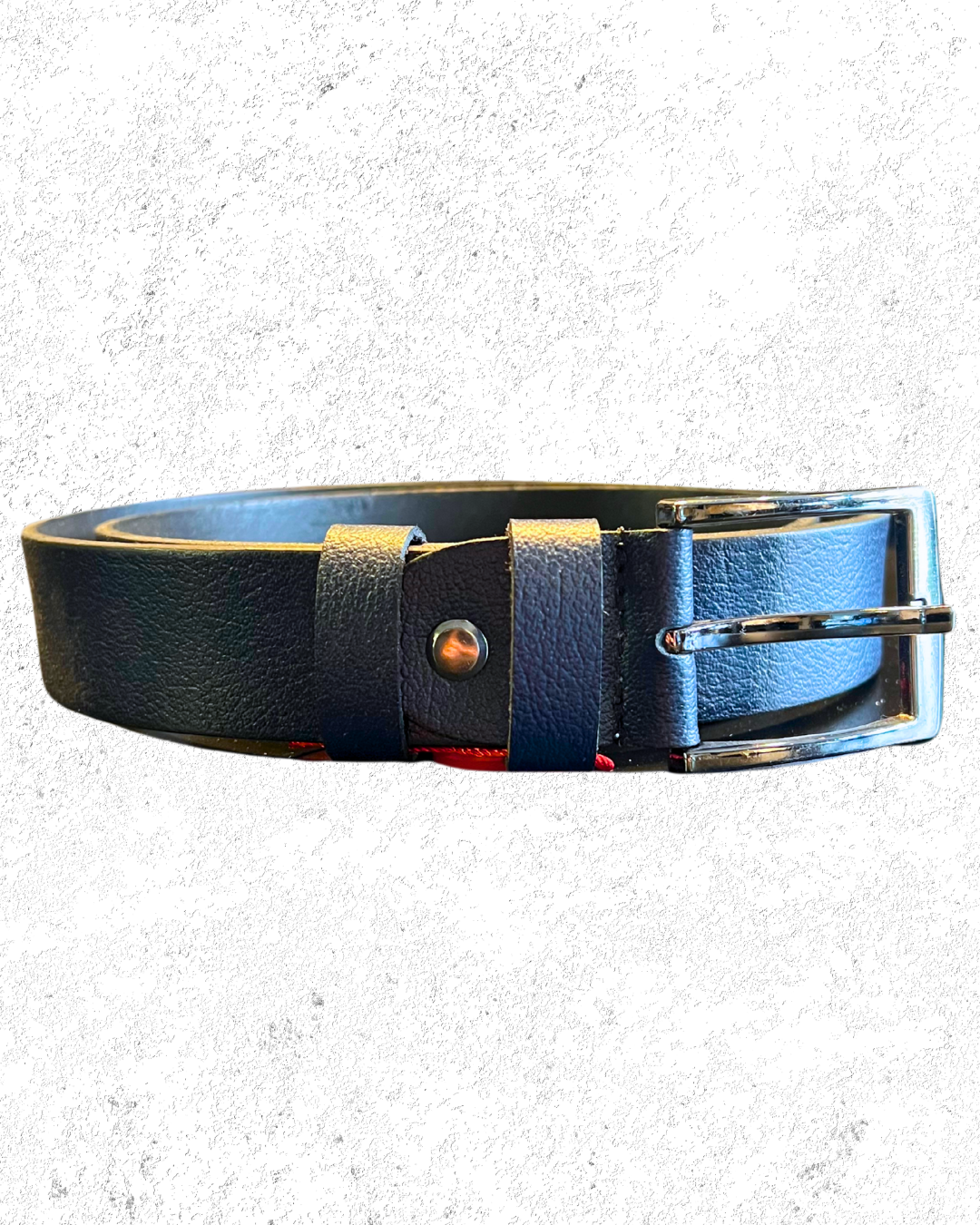 Leather Belt - Navy