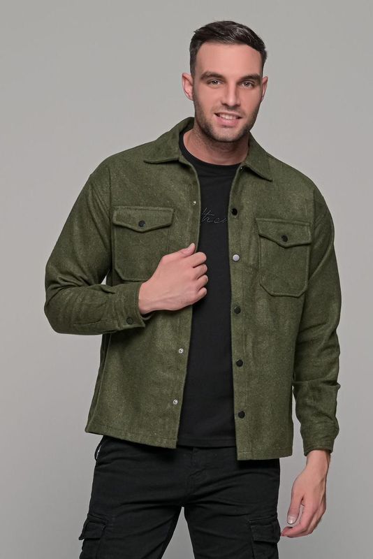 Wool-Blend Overshirt