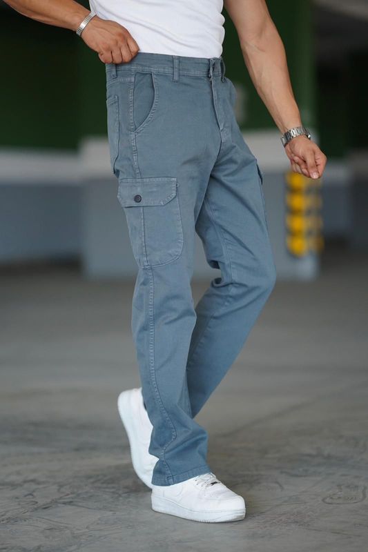 Denim Cargo Pants