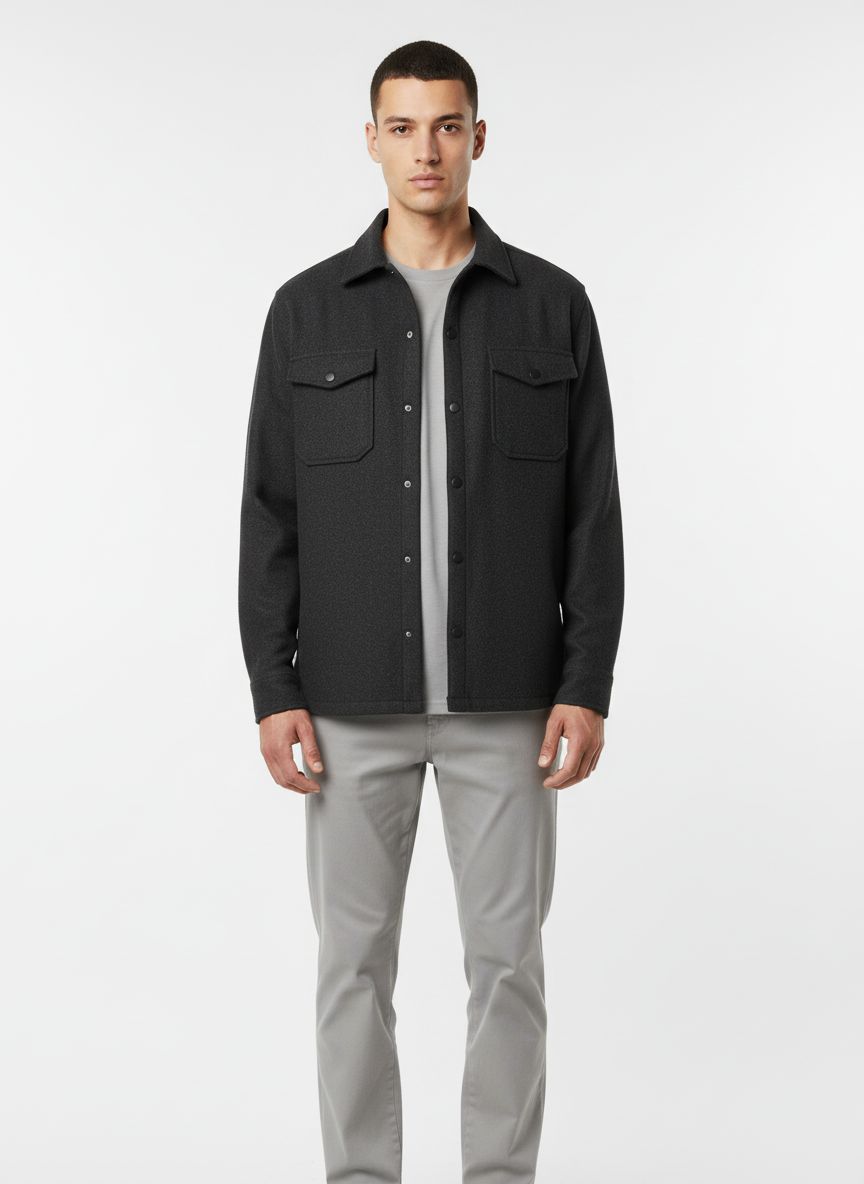 Wool-Blend Overshirt