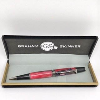 Babbio Gunmetal Pen in Red