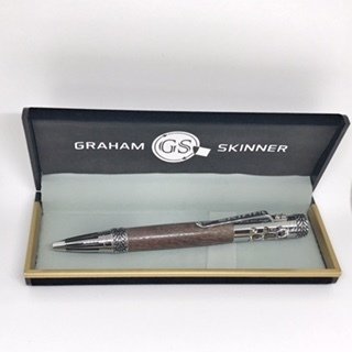 Clements Chrome Pen in Walnut