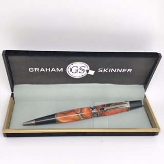 Babbio Gunmetal Pen in Orange