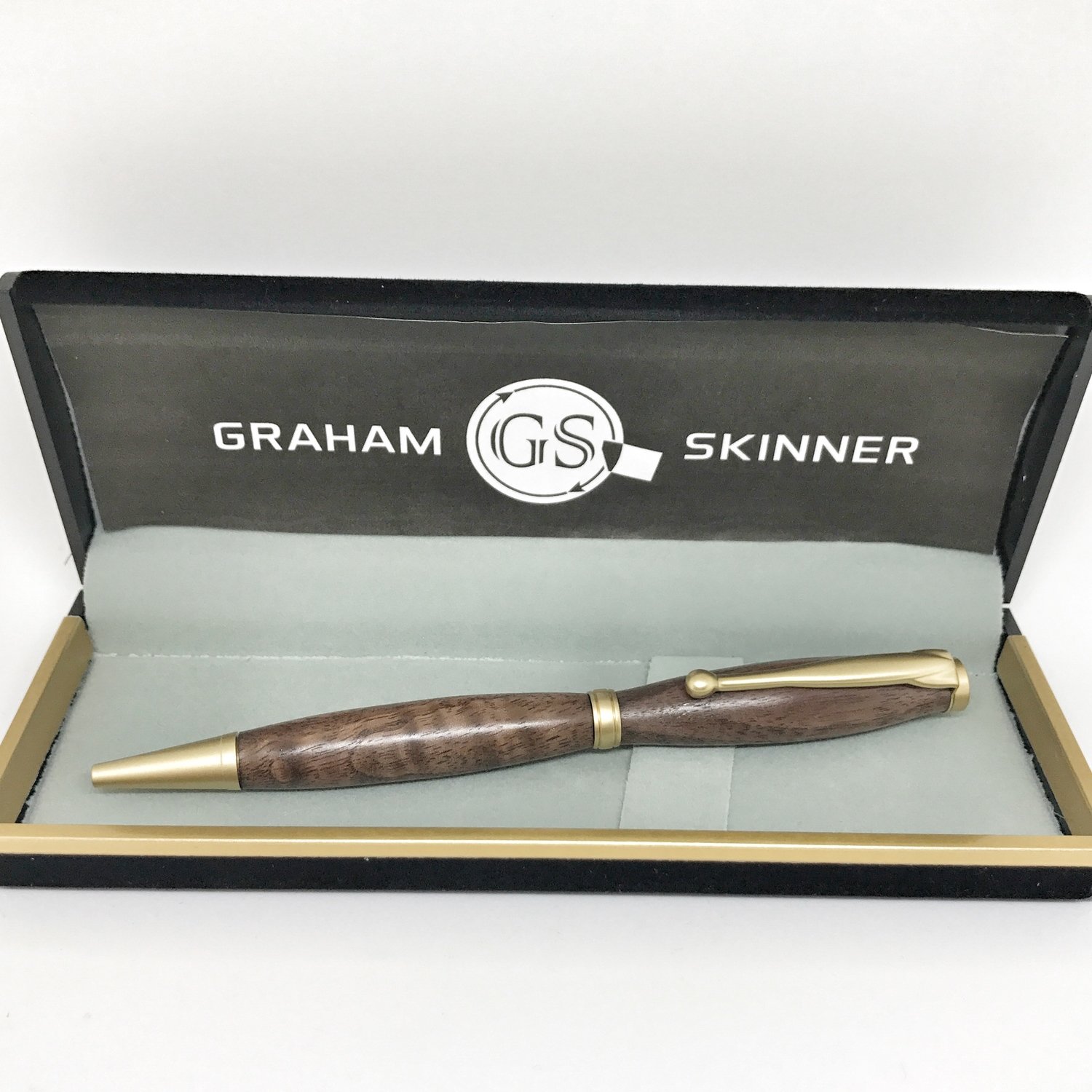 Bailey Brushed Gold Pen in Exotic Bocote