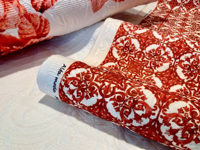 Katoen Jacquard 00794 ( rood )