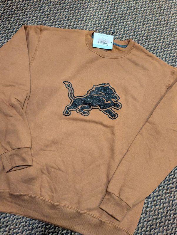 BROWN GLITTER LIONS CREW