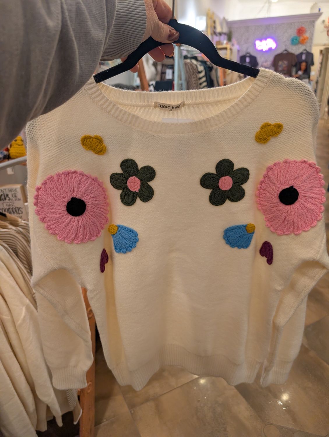 CROCHET FLOWER SWEATER