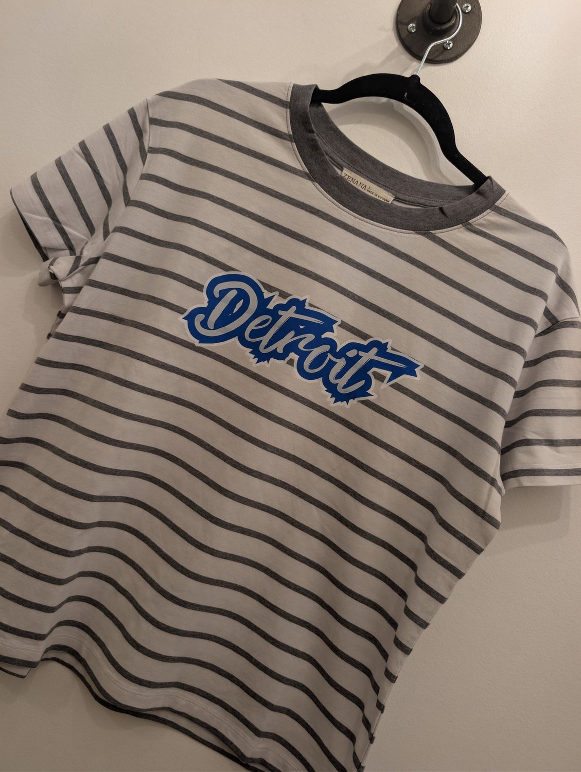 Detroit Football Striped T