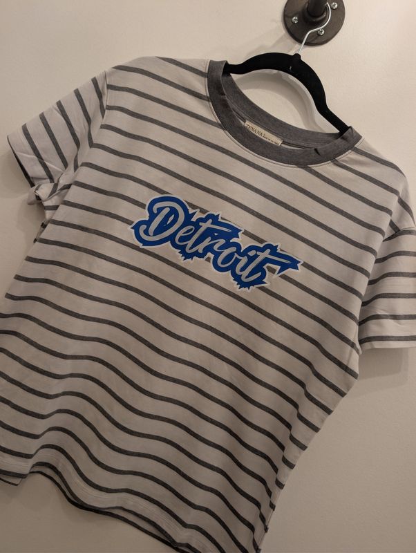 Detroit Football Striped T