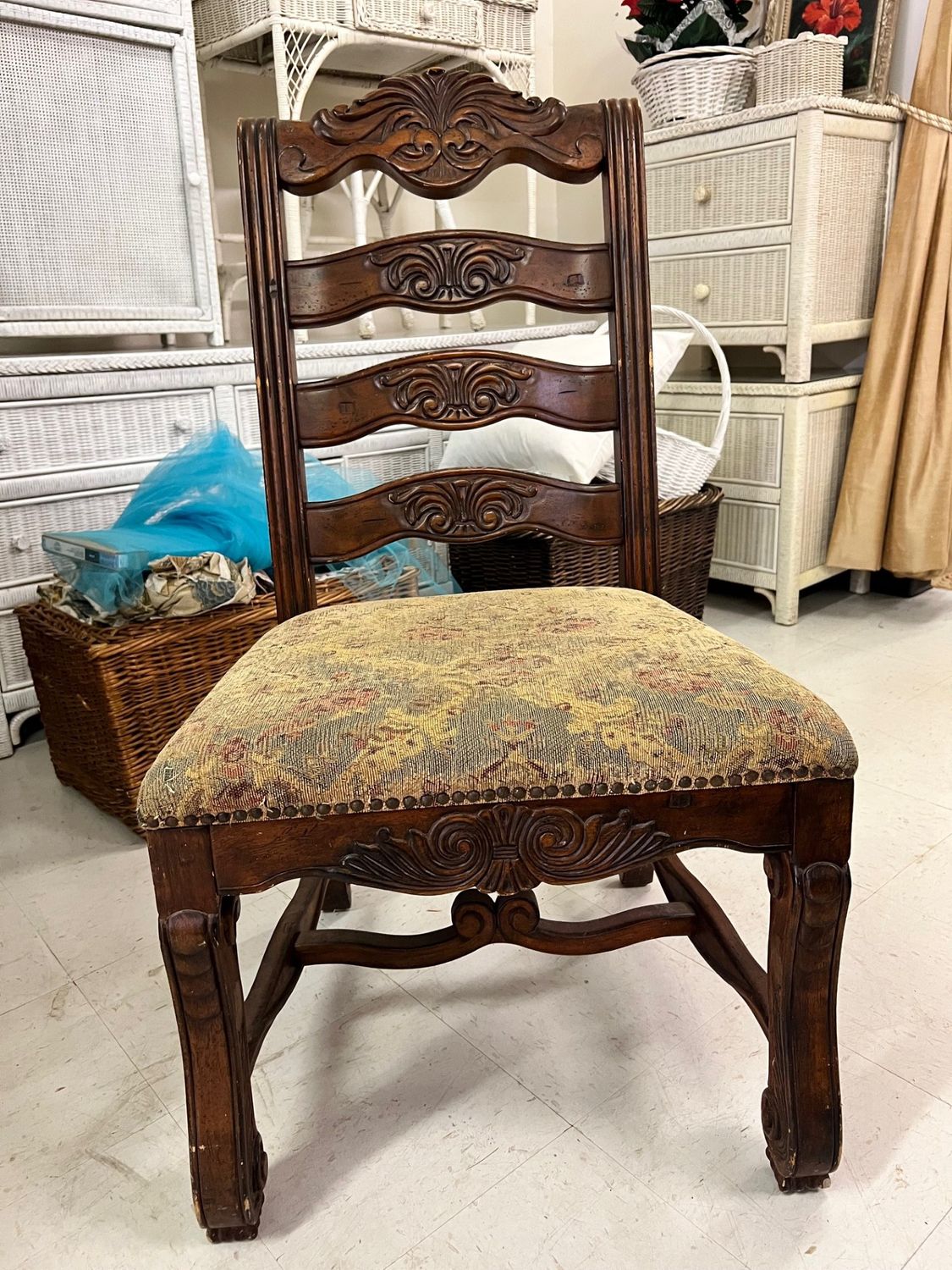 Carved Back Side Chair