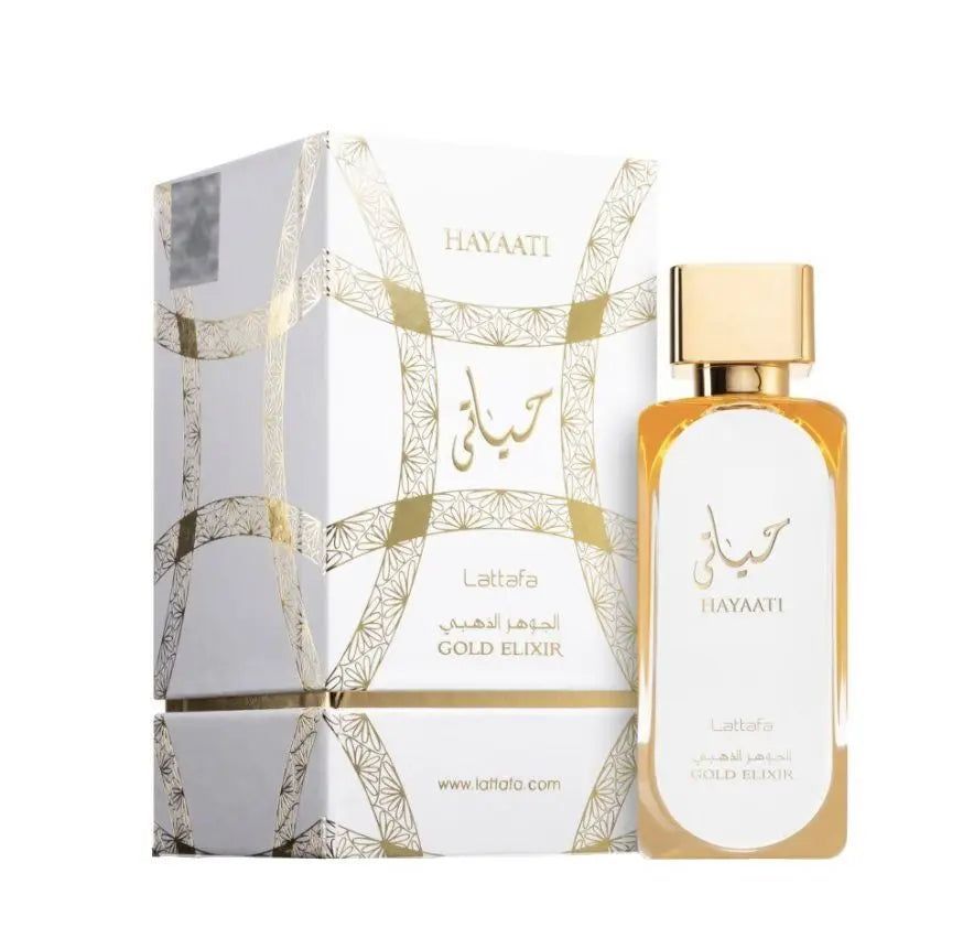 Hayaati Gold Elixir By Lattafa Unisex 3.4 oz Eau De Parfum Spray - perfumesandrea