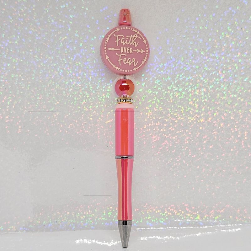 Faith Over Fear Ink Pen - Pink