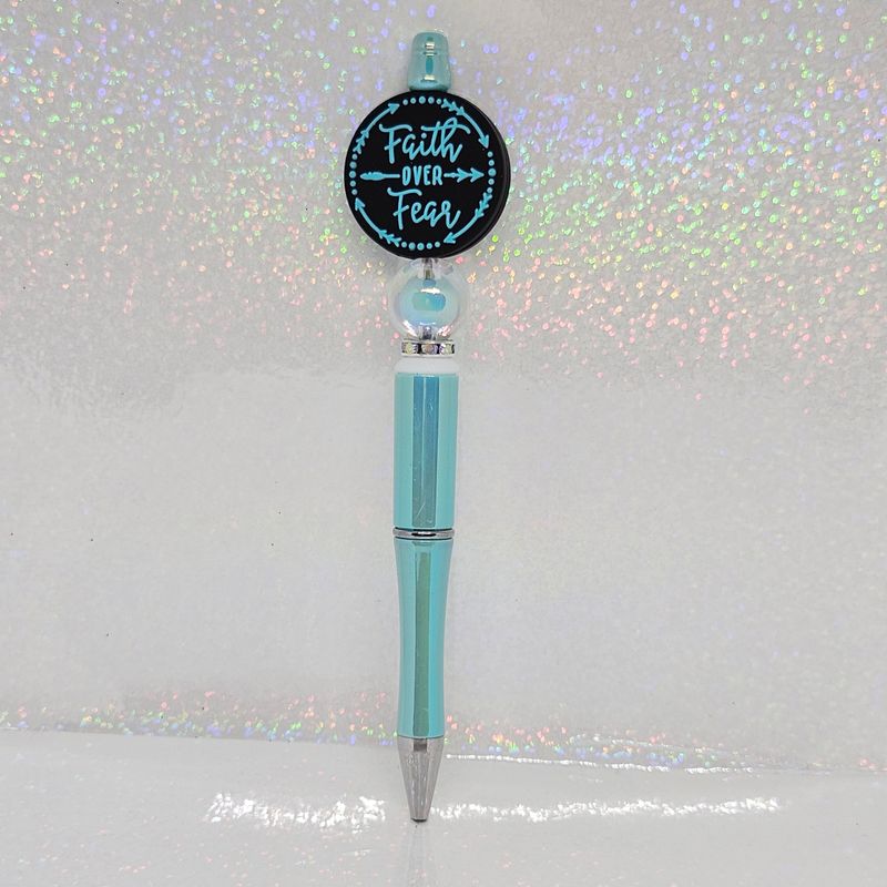 Faith Over Fear Ink Pen - Blue