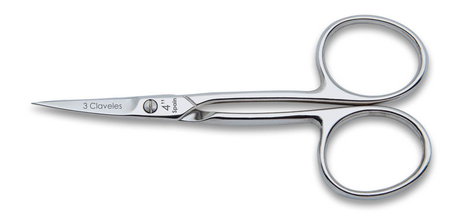 Tijera  curva Manicura  10cm.forjada niquelada.