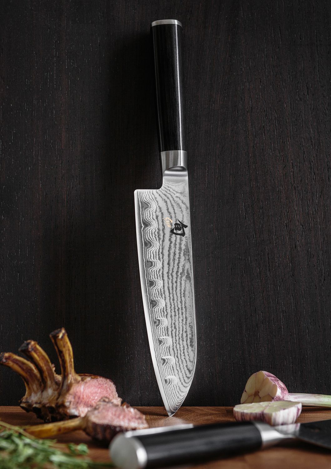 Cuchillo Shun Damasco Santoku 18cm.