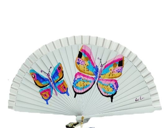 Abanico Artesanía Mariposas.