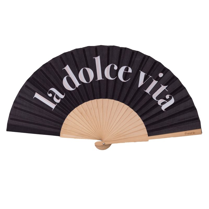 Abanico madera  La  Dolce Vita