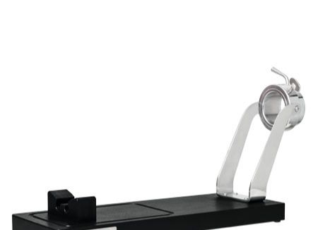 Soporte Jamonero Ibérico inox. base polietileno negro.