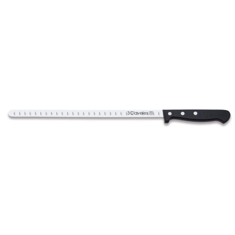 Cuchillo 3Claveles Jamonero Alveolado .
