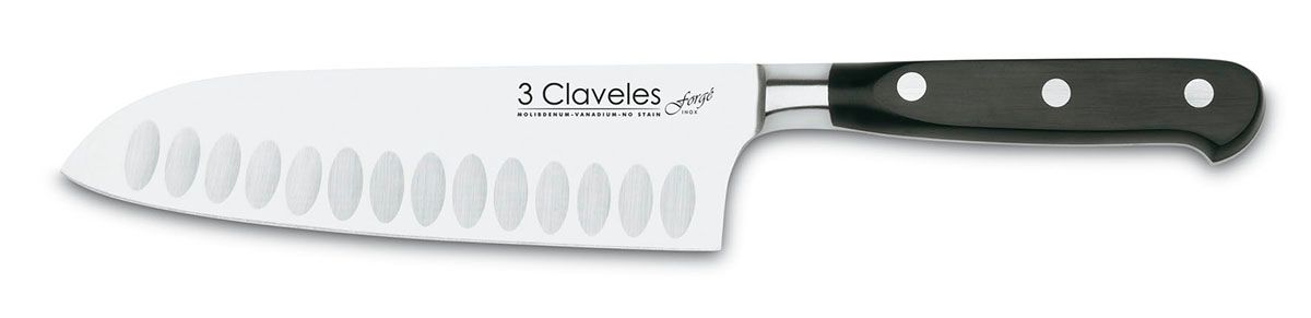 Cuchillo 3Claveles Santoku .