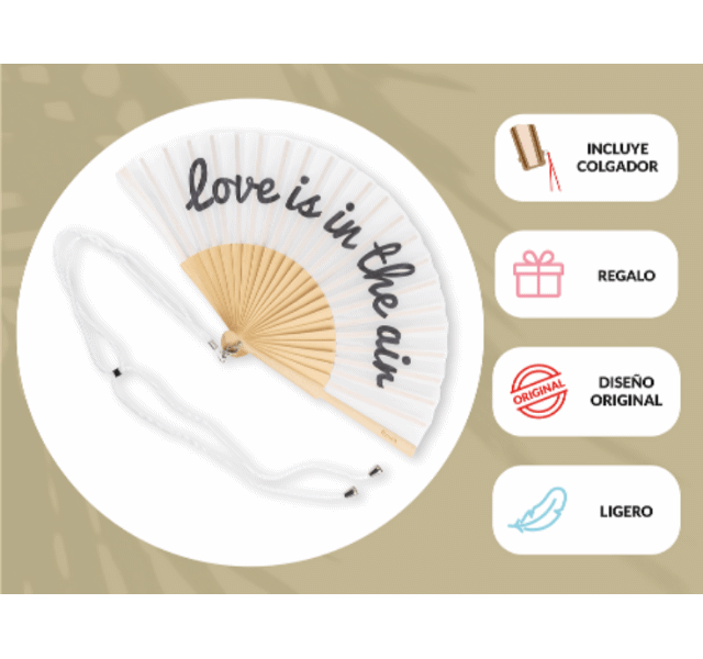Abanico " Love is in the air” 